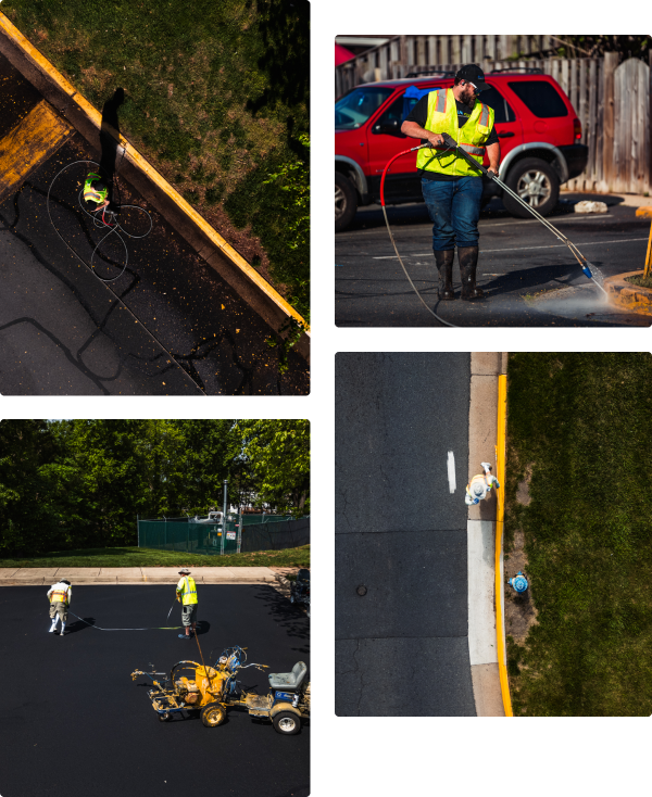 blue curb photo grid